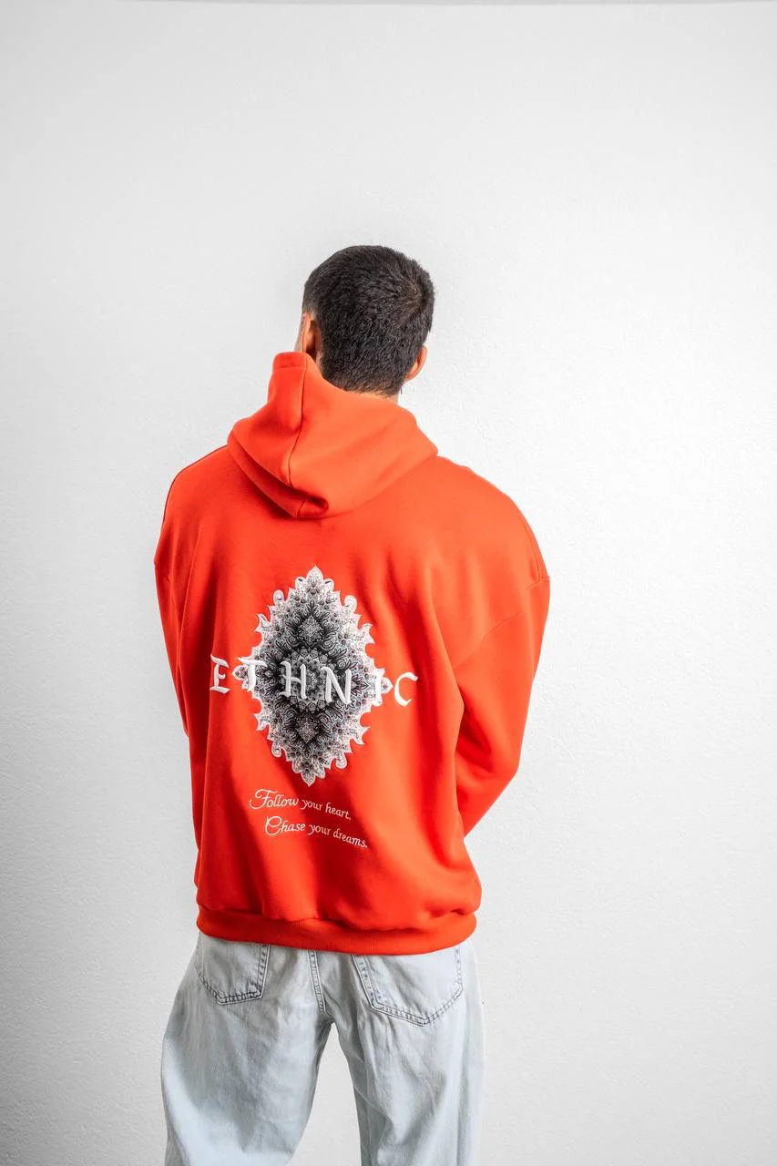 Ethnic Orange Sweater - Image 3