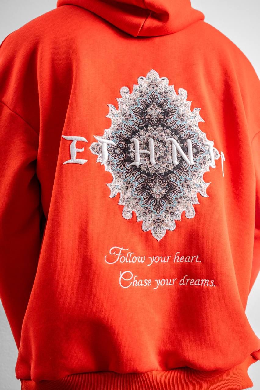 Ethnic Orange Sweater - Image 4