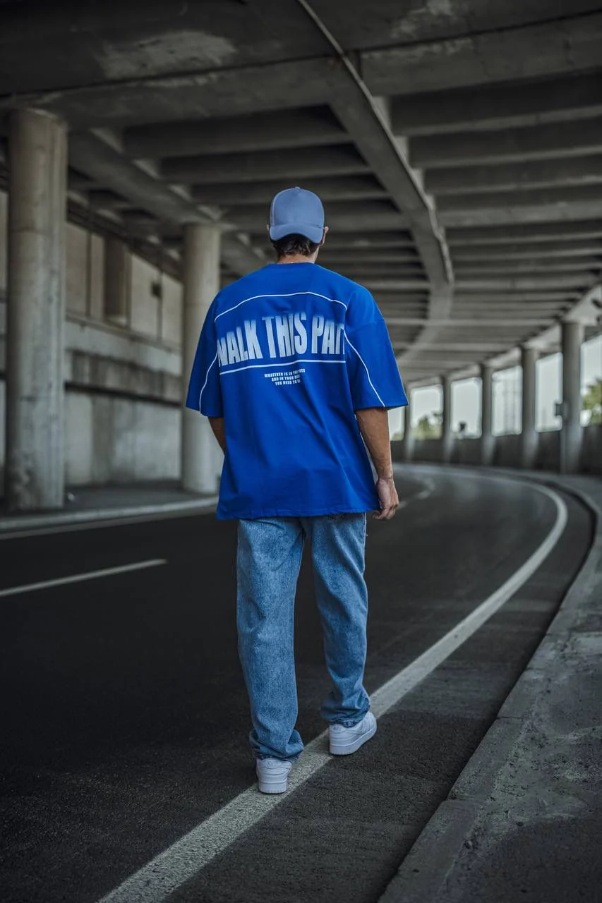 Walk This Path Bleu Tshirts - Image 3